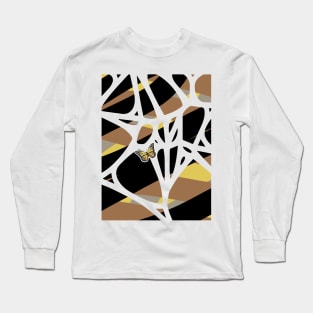 Abstract Black and White Simple Pattern geometry Long Sleeve T-Shirt